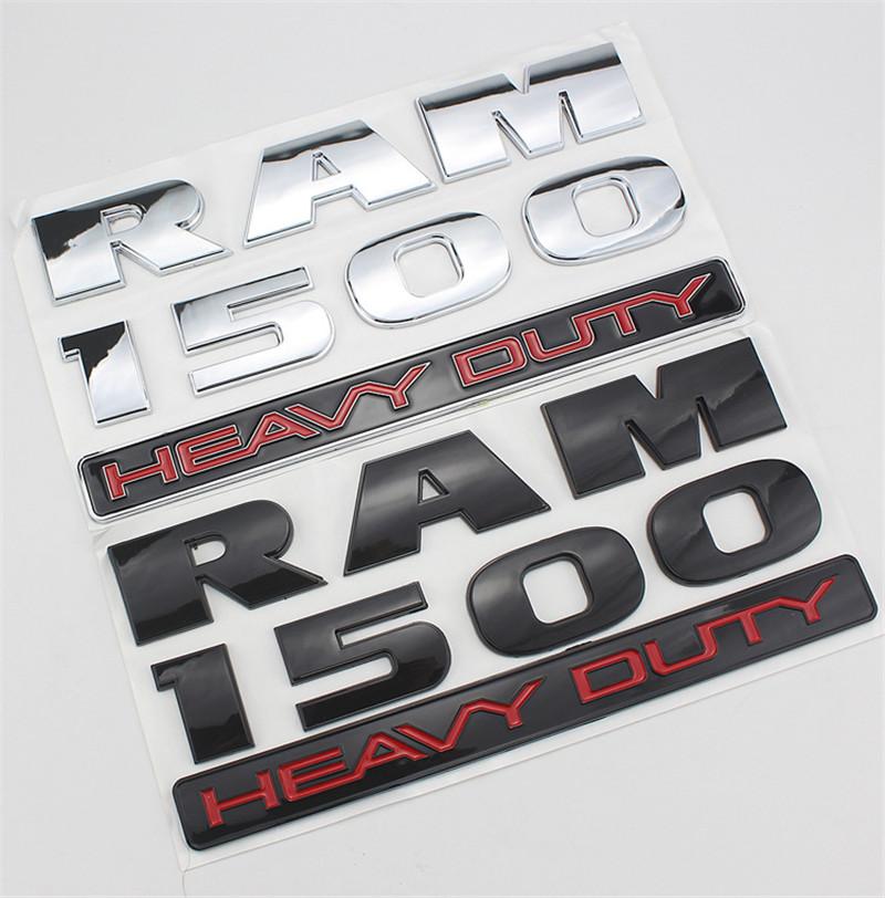 DODGE RAM 1500 emblem i svart och silver
