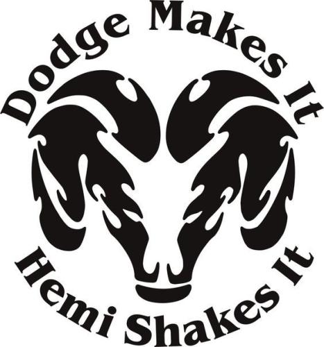 Dodge makes it dekal stickers till bakrutan
