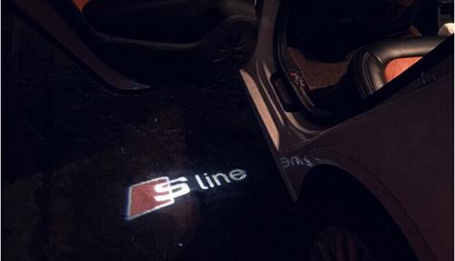 dörrlampa till audi med sline logo