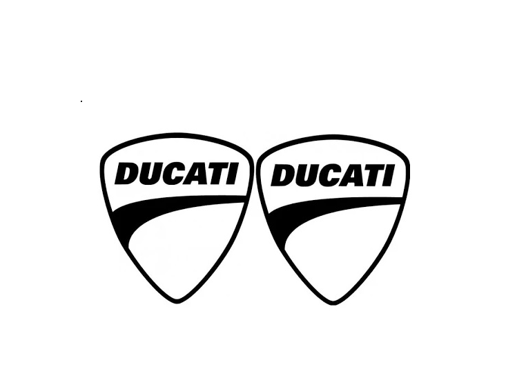 Ducati logotyp dekaler klistermärken 2-pack