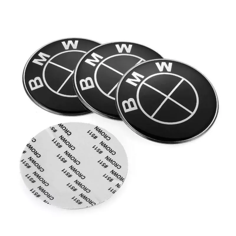 BMW fälgemblem helsvart hjulnav emblem