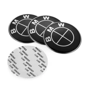 BMW fälgemblem helsvart hjulnav emblem