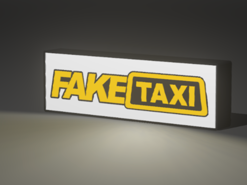 Fake taxi nattlampa perfekt till garaget