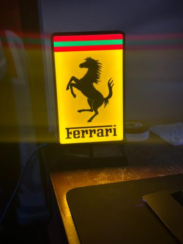 Ferrari nattlampa natt lampa till garaget