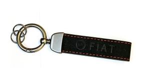 Fiat logo lyxig alcantara nyckelring nyckelstrap