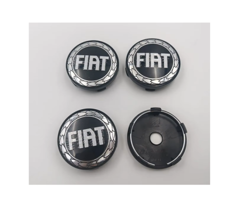Fiat centrumkåpor 4 storlekar svart
