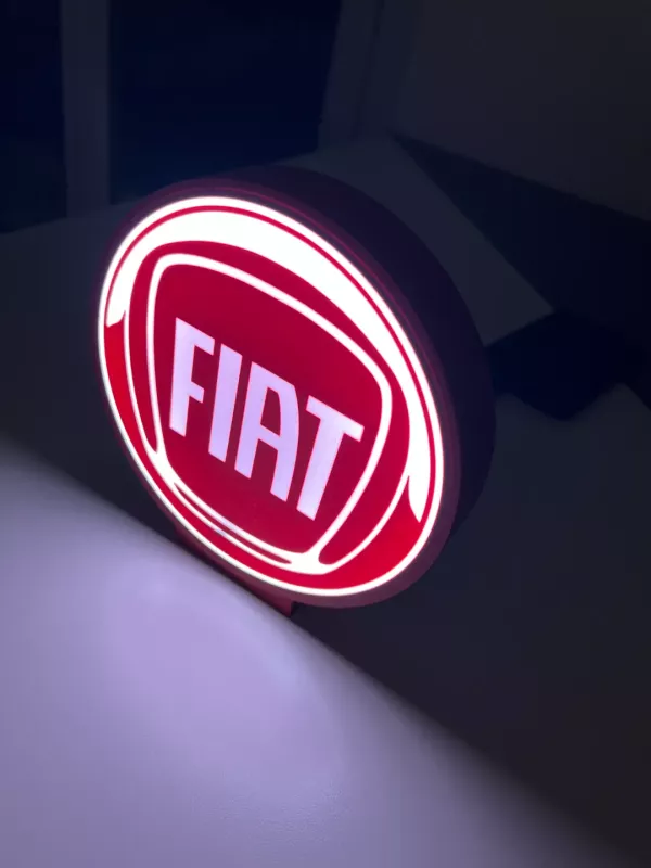 Fiat logo nattlampa perfekt till garaget