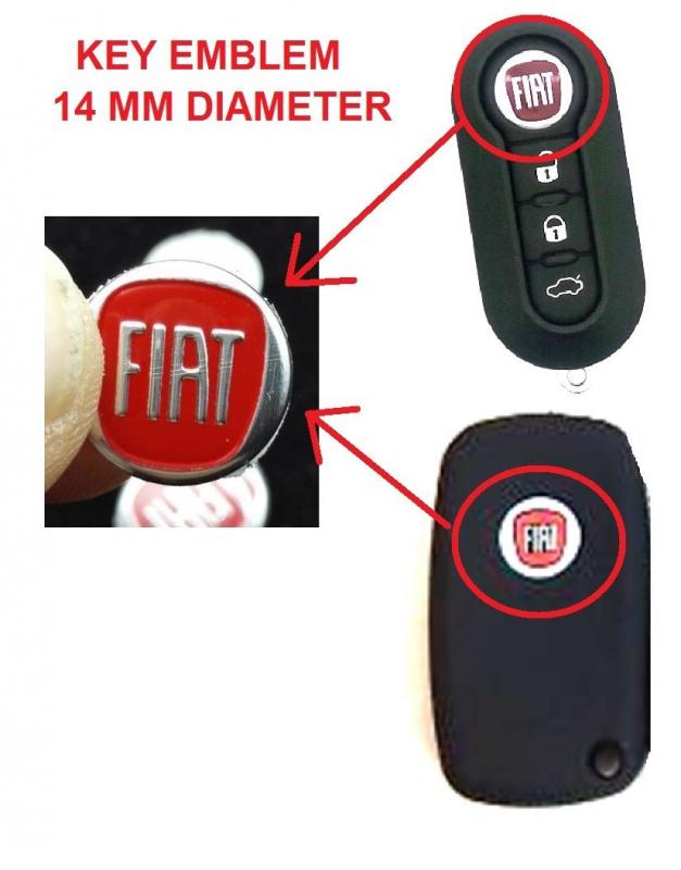 FIAT emblem till bilnycklarna 2-pack nyckelemblem