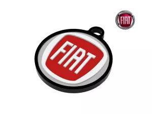 Fiat logo nyckelring nyckelhänge 3D