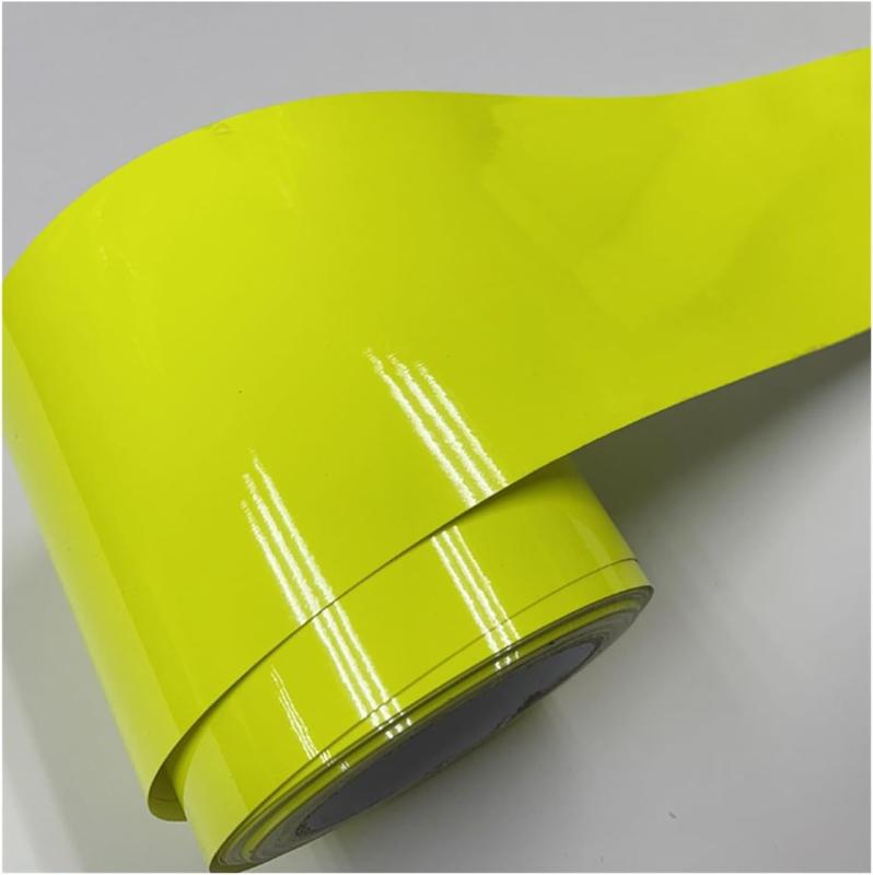 Fluorescerande neon gul 10cm 1m tape folie