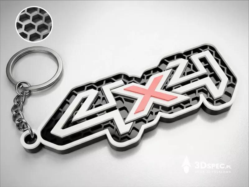 Ford 4X4 logo nyckelring | 3D Nyckelhänge