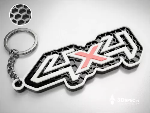 Ford 4X4 logo nyckelring | 3D Nyckelhänge