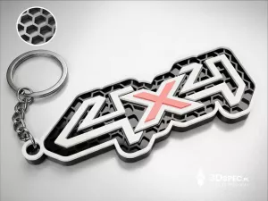 Ford 4X4 logo nyckelring | 3D Nyckelhänge