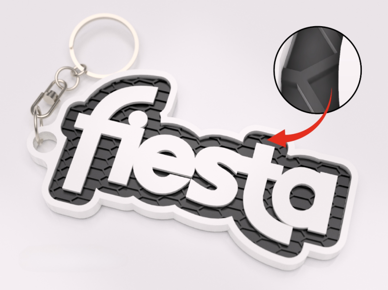 Ford Fiesta nyckelring nyckelhänge 3D