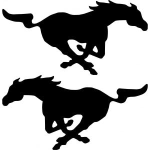 Ford Mustang häst dekal dekaler 2st sticker