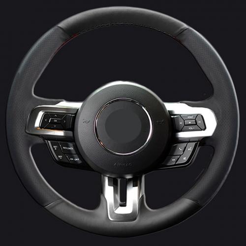 ford mustang svart lader rattskydd rattoverdrag