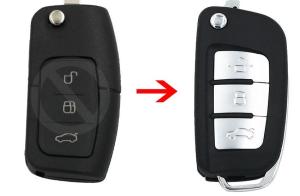 Ford bilnyckel nyckelskal larmdosa 3 knappar