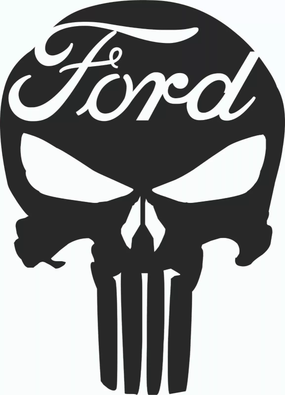 Ford punisher skull döskalle dekal