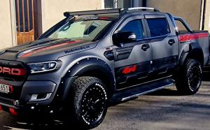 ford ranger folierad matt grå