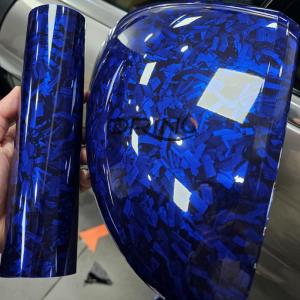 forged kolfiber blå carbon vinyl