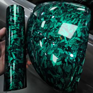 forged kolfiber grön carbon vinyl folie