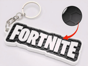 Fortnite logo nyckelring 3d design