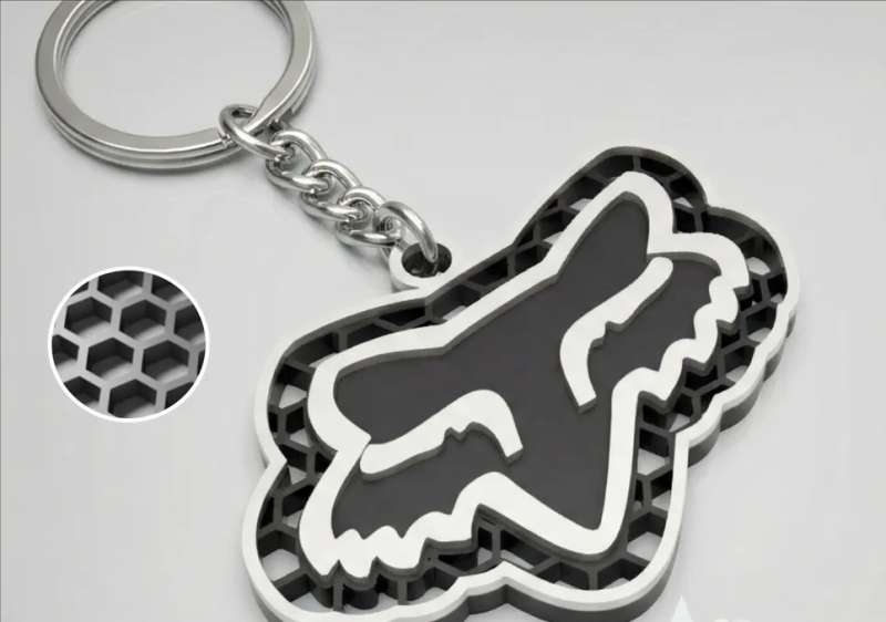 Fox Racing nyckelring nyckelhänge 3d design