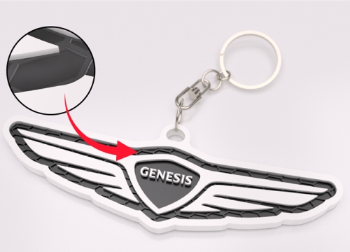 Genesis nyckelring nyckelhänge 3d