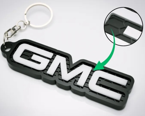 GMC logo nyckelring nyckelhänge 3D