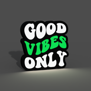 Good Vibes Only dekoration led nattlampa