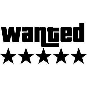 GTA Wanted dekaler stickers klistermärke