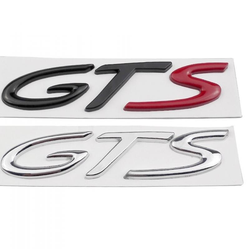 GTS logo emblem till bilen silver och svart