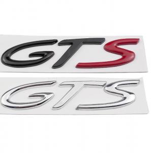Porsche GTS logo emblem till bilen silver och svart