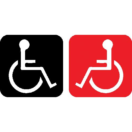 Handikapp logo märke 2st dekaler klistermärke