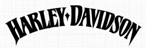 Harley Davidson böjd dekal dekaler 2st sticker