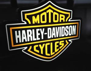 Harley Davidson logo LED lampa nattlampa