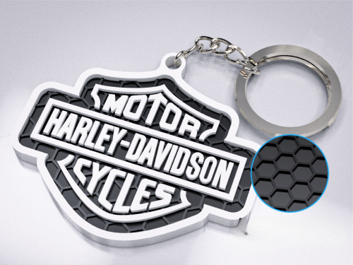 Harley Davidson nyckelring nyckelhänge 3d