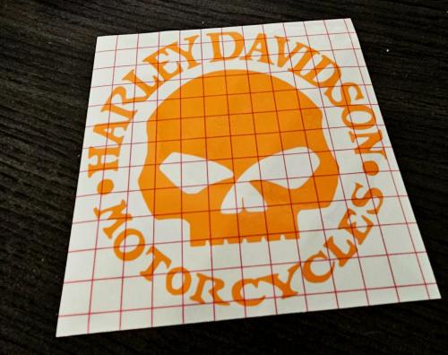 harley davidson skull dekal