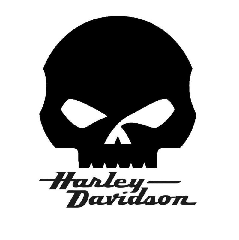 Harley Davidson döskalle skull dekal sticker