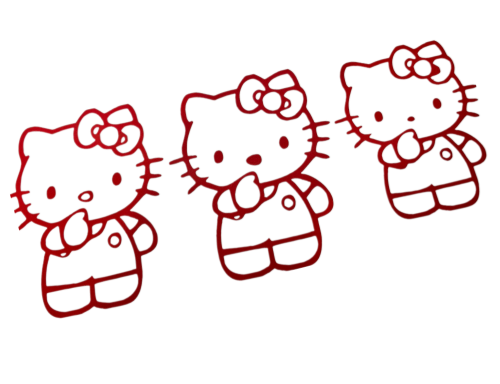 Hello Kitty dekaler 2st stickers klistermärke