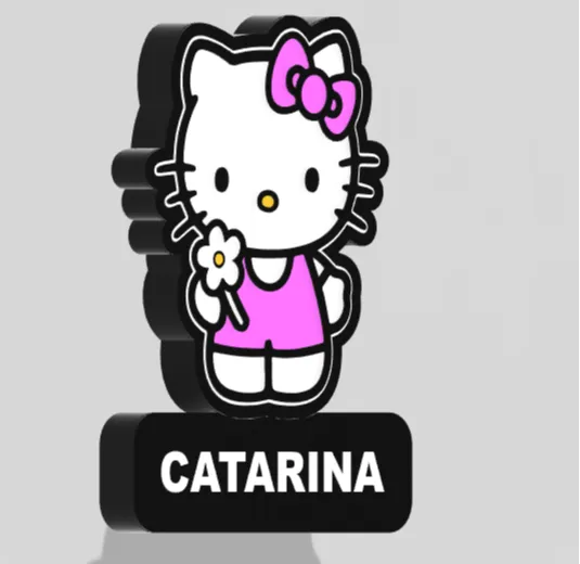 Hello Kitty nattlampa din egen text custom