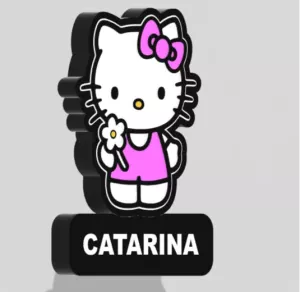 Hello Kitty nattlampa din egen text custom