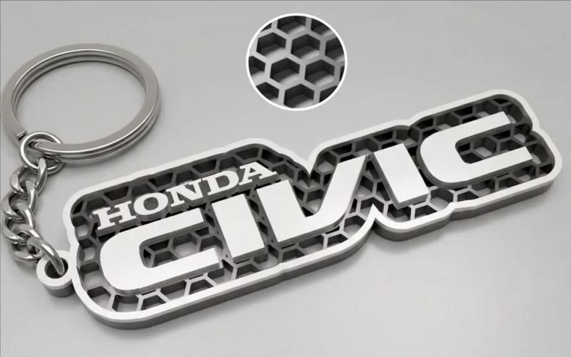 Honda Civic nyckelring nyckelhänge 3d