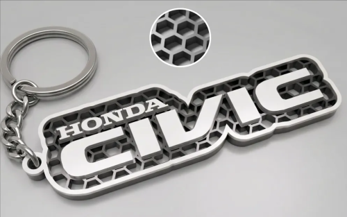 Honda Civic nyckelring nyckelhänge 3d