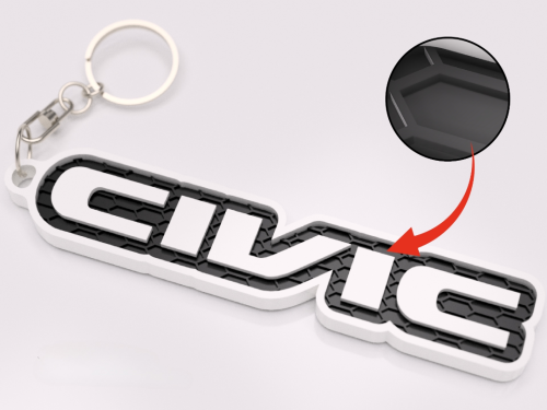 Honda Civic nyckelring nyckelhänge 3d
