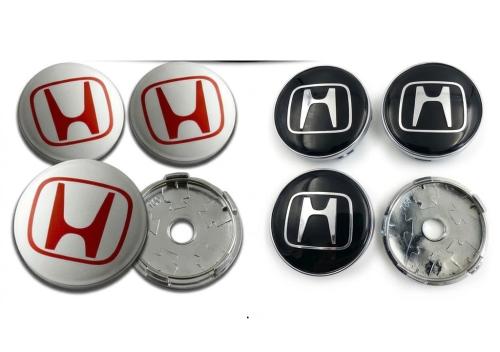 Honda centrumkåpor universal storlekar svart / silver