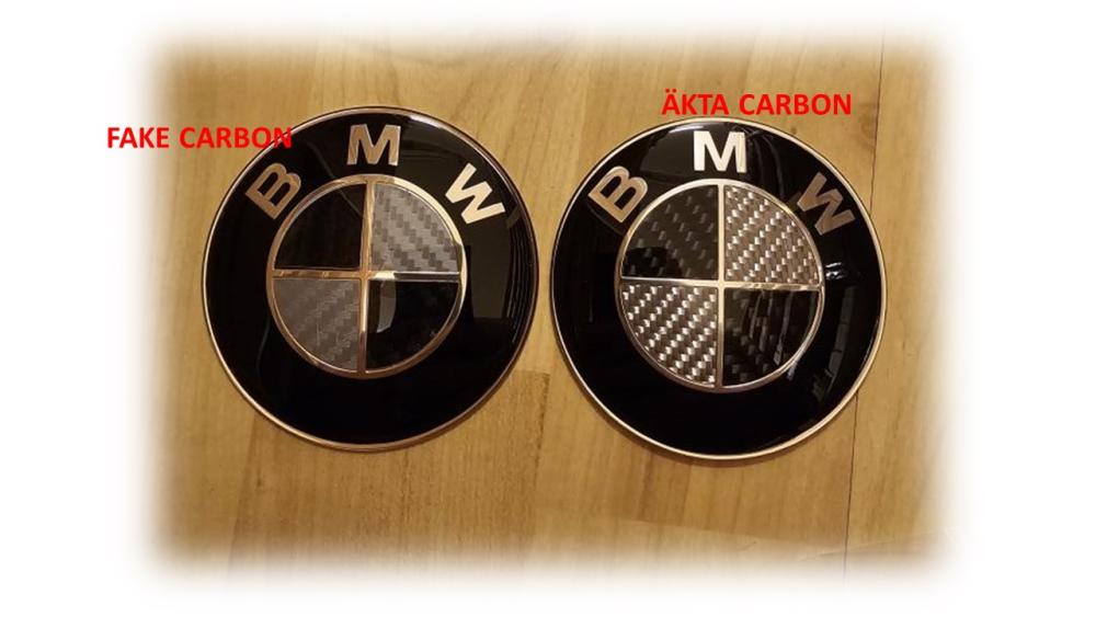Äkta bmw kolfiber emblem vs fake kolfiber Äkta bmw kolfiber emblem vs fake kolfiber