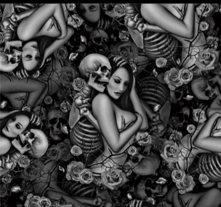 Hydro dipping tjej skull vattentransfer