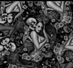 Hydro dipping tjej skull vattentransfer