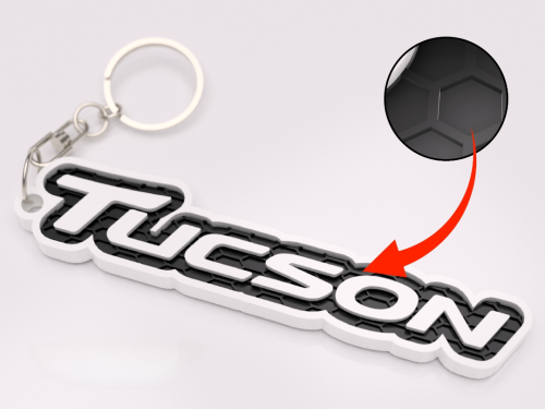 Hyundai tucson nyckelring 3d design